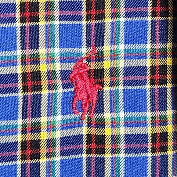 Ralph Lauren Shirt Mens 3XB Big Blue Plaid Classic Fit Button Down Long Sleeve - Picture 7 of 16